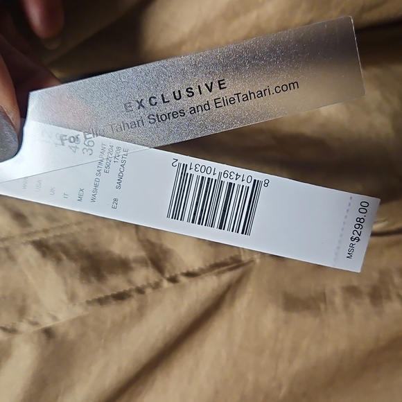 Elie Tahari Washed Satin Pant - Picture 6 of 6